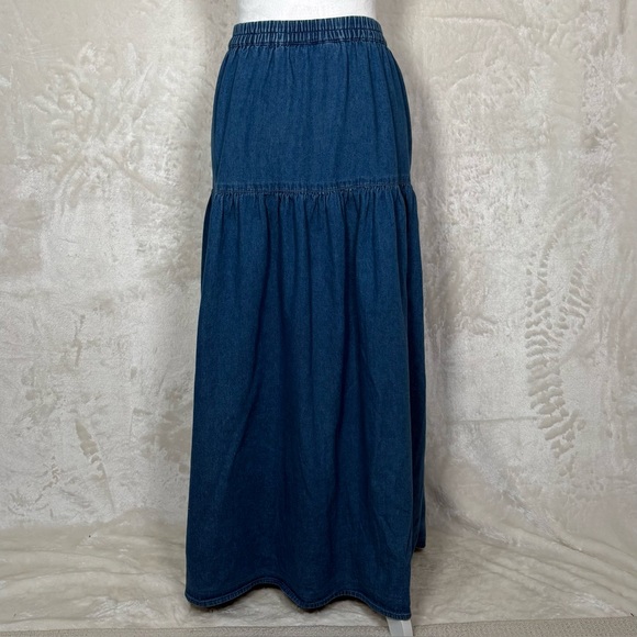 Denim Maxi Skirt Large XL - Picture 3 of 7